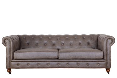 Chesterfield 3 Seater Sofa - Vintage Grey at online8 furniture store Auckland