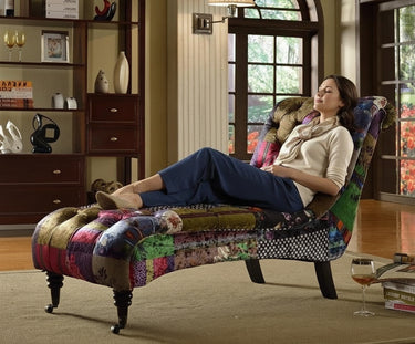 Chesterfield Patchwork Chaise | Day Bed at online8 furniture store Auckland