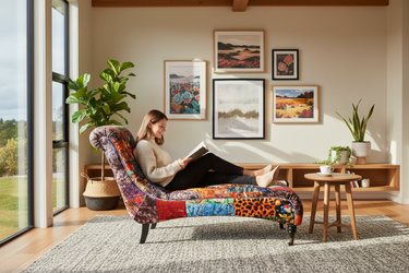 Chesterfield Patchwork Chaise | Day Bed at online8 furniture store Auckland