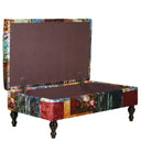 Chesterfield Patchwork Ottoman with Storage - Leopard at online8 furniture store Auckland
