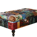 Chesterfield Patchwork Ottoman with Storage - Leopard at online8 furniture store Auckland