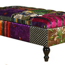 Chesterfield Patchwork Ottoman with Storage at online8 furniture store Auckland