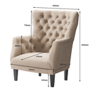 Chesterfield Wingback Armchair - Calico at online8 furniture store Auckland