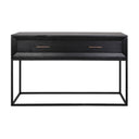 Chicago Console Table single drawer detail on a black metal frame
