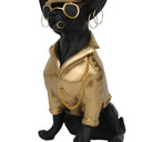 Chihuahua Statue - Gold & Black at online8 furniture store Auckland