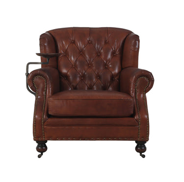 Churchill Armchair with Drink Holder - Vintage Cigar at online8 furniture store Auckland