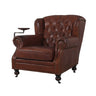 Churchill Armchair with Drink Holder - Vintage Cigar at online8 furniture store Auckland