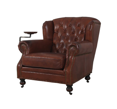 Churchill Armchair with Drink Holder - Vintage Cigar at online8 furniture store Auckland