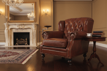 Churchill Armchair with Drink Holder - Vintage Cigar at online8 furniture store Auckland