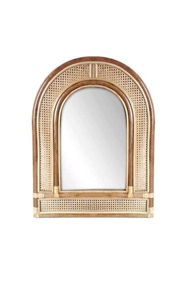 Cinta Rattan Arch Wall Mirror at online8 furniture store Auckland