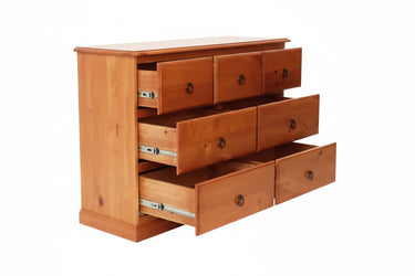 Classic 7 Drawer Lowboy | Dresser at Online8 Furniture Auckland NZ