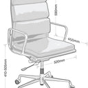 Classic Soft Pad High Back Office Chair - Black at online8 furniture store Auckland