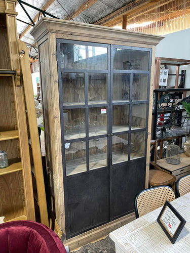 Classic Wall Unit - Metal & Glass at online8 furniture store Auckland