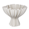 Cleo 3D Printed Compote Vase - White at online8 furniture store Auckland