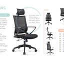 Clinton Hi-Back Office & Gaming Chair. at online8 furniture store Auckland