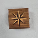 Clock & Compass in a Wooden Box at online8 furniture store Auckland
