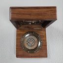 Clock & Compass in a Wooden Box at online8 furniture store Auckland