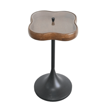Clover Side Table with Glass Lid at Online8 Furniture Auckland NZ