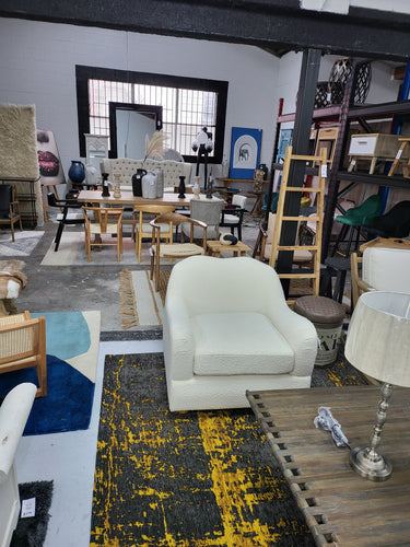 Club Occasional Boucle Chair at online8 furniture store Auckland