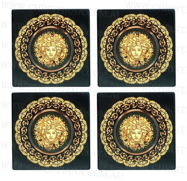 Coaster Set of 4 - Gold at online8 furniture store Auckland