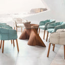 COBONPUE Wave Dining Table - Walnut at Online8 Furniture Auckland NZ
