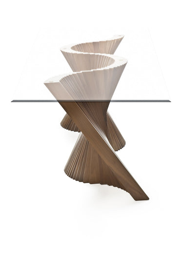 COBONPUE Wave Dining Table - Walnut at Online8 Furniture Auckland NZ