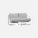 Coco Sling outdoor sofa in Fossil with white powder-coated aluminium frame