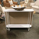 Colab Metal Console Table - White at Online8 Furniture Auckland NZ