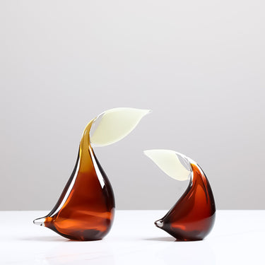 Colored Glass Pelican - Large at online8 furniture store Auckland