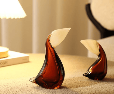 Colored Glass Pelican - Small at online8 furniture store Auckland