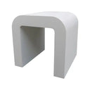 Concrete Asahi Side Table - White at online8 furniture store Auckland