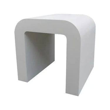 Concrete Asahi Side Table - White at online8 furniture store Auckland