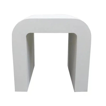 Concrete Asahi Side Table - White at online8 furniture store Auckland