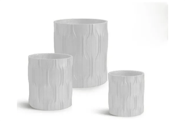 Convex Designer Cement Planter - Set of 3 at online8 furniture store Auckland