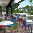 Cool Dining Chair Green - Indoor | Outdoor at online8 furniture store Auckland