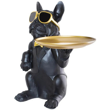 Cool French Bulldog with Glasses Holding Tray at online8 furniture store Auckland