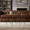 Copper Side Table Set/2 at online8 furniture store Auckland