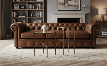 Copper Side Table Set/2 at online8 furniture store Auckland