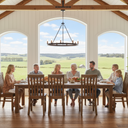 Country Dining Suite - 9Pcs at online8 furniture store Auckland