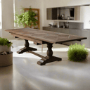 Country Double Extension Dining Table at online8 furniture store Auckland