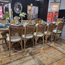 Country Oak Rattan Dining Chair at Online8 Furniture Auckland NZ