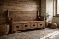 Countryside Hallway Bench - Reclaimed Elm at Online8 Furniture Auckland NZ