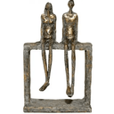 Couple Sitting Statue at online8 furniture store Auckland