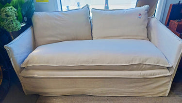 Courtenay 2 Seat Slip Cover Sofa - Cloud at online8 furniture store Auckland