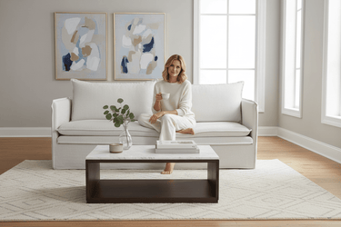 Courtenay 3 Seat Slip Cover Sofa - Salt & Pepper at Online8 Furniture Auckland NZ
