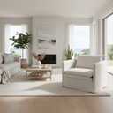 Courtenay Slip Cover Armchair - Salt & Pepper at Online8 Furniture Auckland NZ