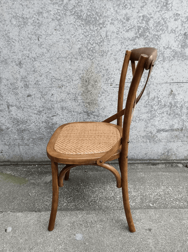 Cross Back Dining Chair - Antique Oak at online8 furniture store Auckland