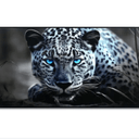 Crouching Leopard Framed Canvas Wall Art at online8 furniture store Auckland