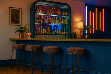 Crown Barstool - Brown /Black at Online8 Furniture Auckland NZ