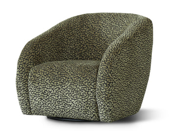 Crown Swivel Chair - Olive/Black at Online8 Furniture Auckland NZ